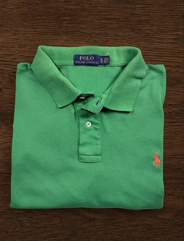 Polo Ralph Lauren Kelly Green Polo – Orange Pony XL