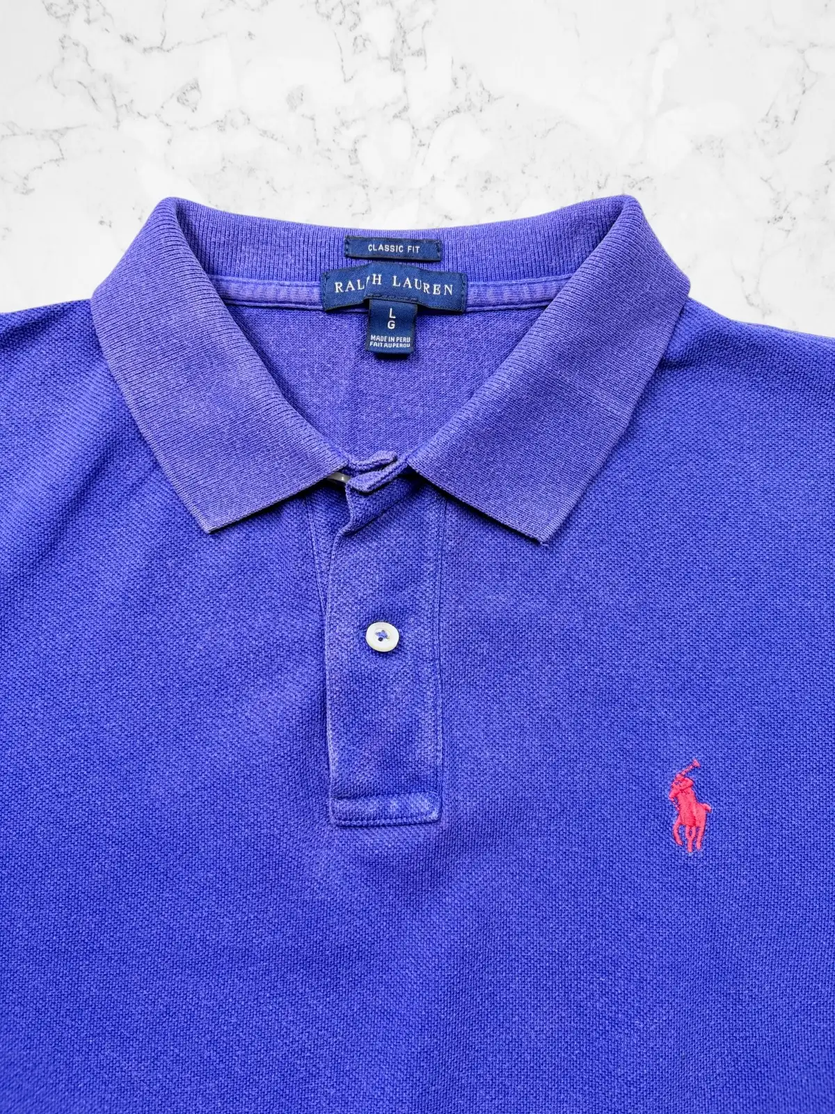 Ralph Lauren Classic Fit Blue Polo Shirt L – photo 2