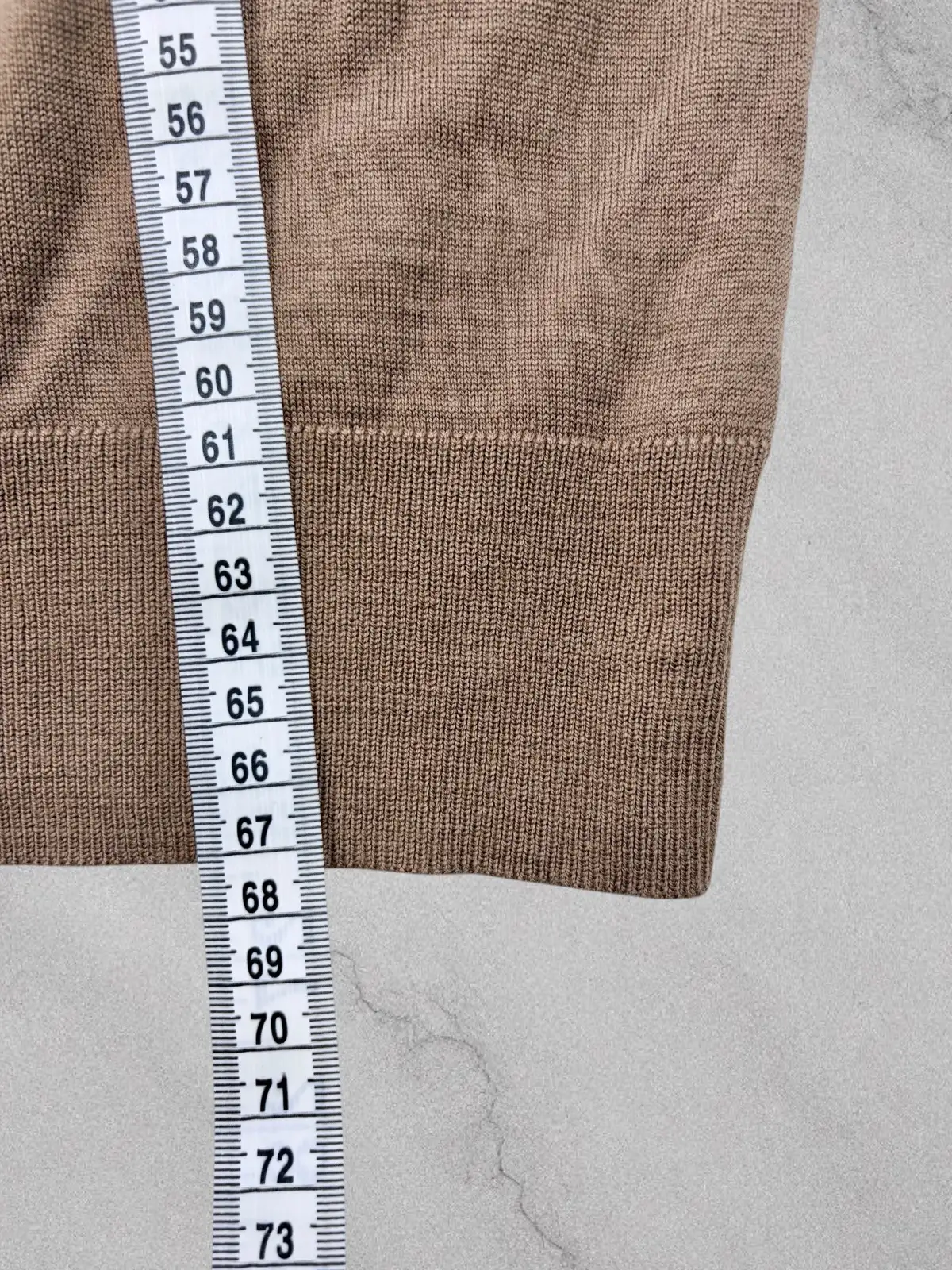 UNIQLO Men's 100% Wool Crewneck Jumper XL – Camel Brown Fine Knit – photo 8