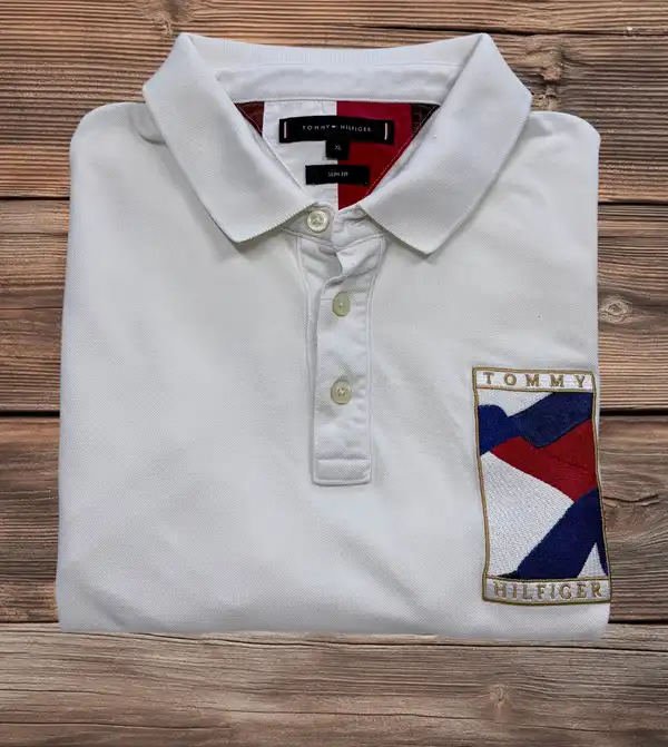 Tommy Hilfiger Icon Wavy Flag White Polo XL