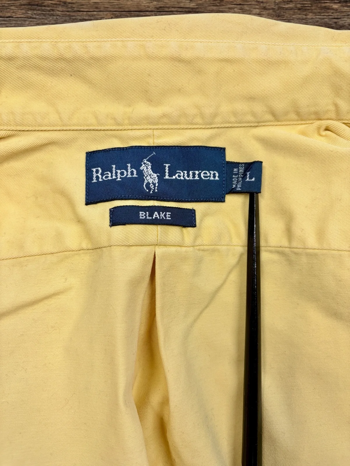 Vintage Ralph Lauren Blake Yellow Oxford Shirt L – photo 6