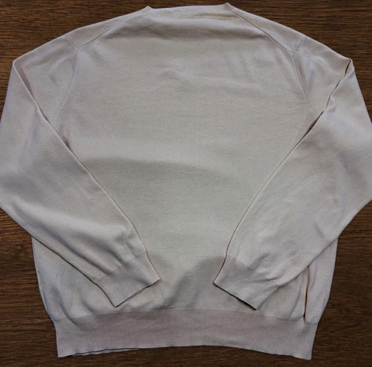 Polo Ralph Lauren Pima Cotton Cream V-Neck Knit XL — photo 4