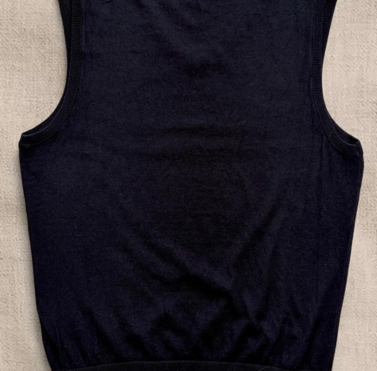 Polo Ralph Lauren Black Silk Cashmere V-Neck Sweater Vest L — photo 4