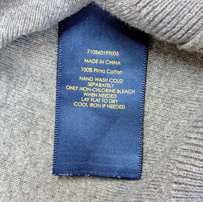 Polo Ralph Lauren Pima Cotton Grey Sweater Vest | Large — photo 5