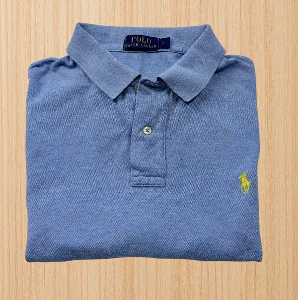 Polo Ralph Lauren Light Blue Piqué Polo Shirt Yellow Pony L