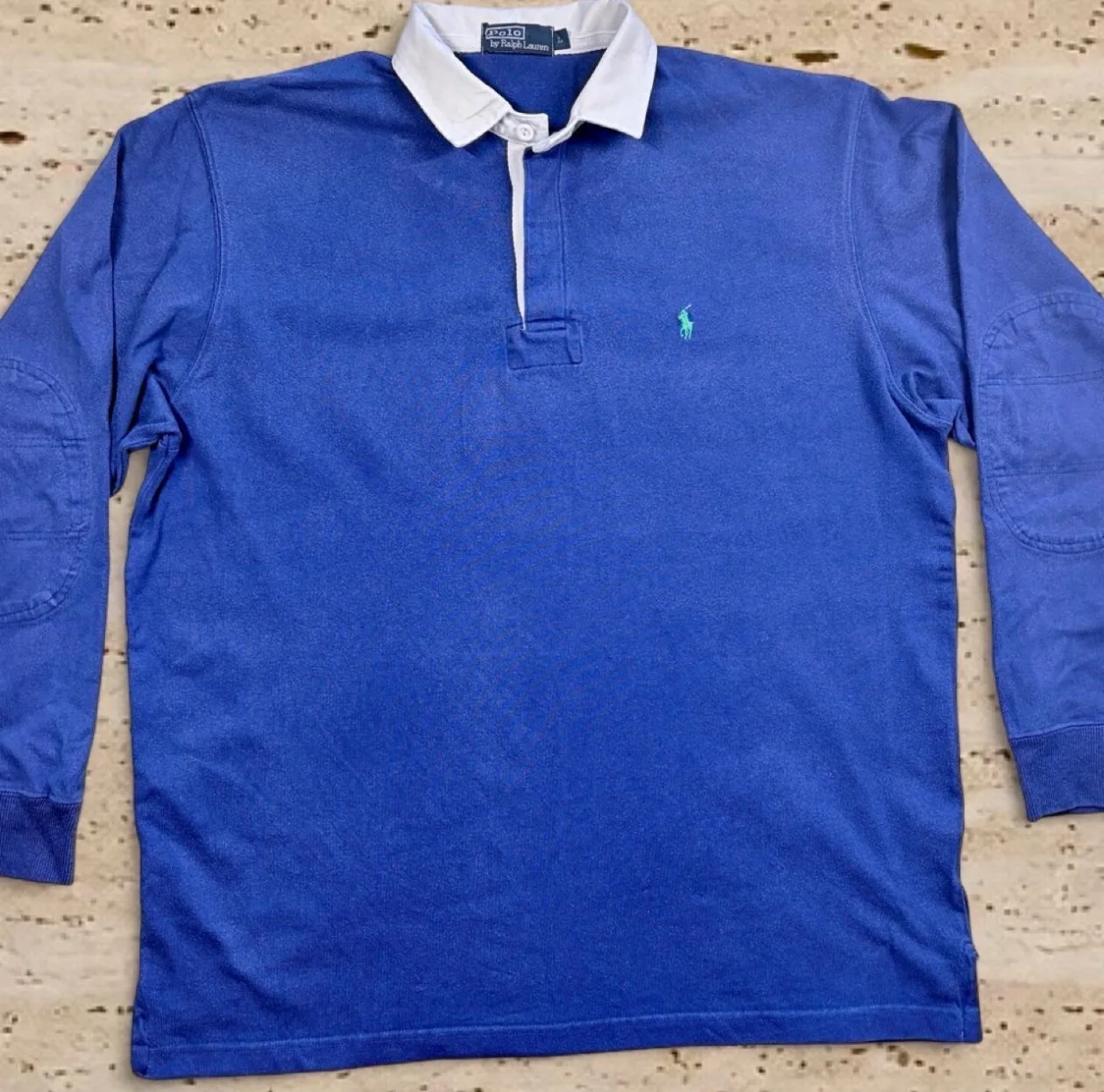Vintage Polo Ralph Lauren Blue Rugby Shirt — photo 3