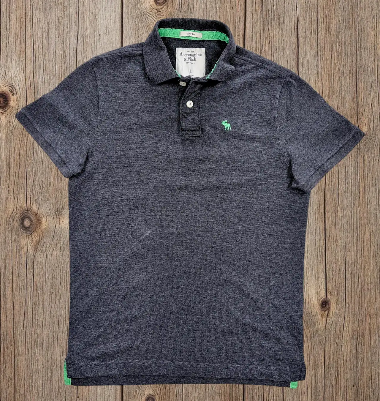 Abercrombie & Fitch Classic Grey Moose Polo L – photo 4