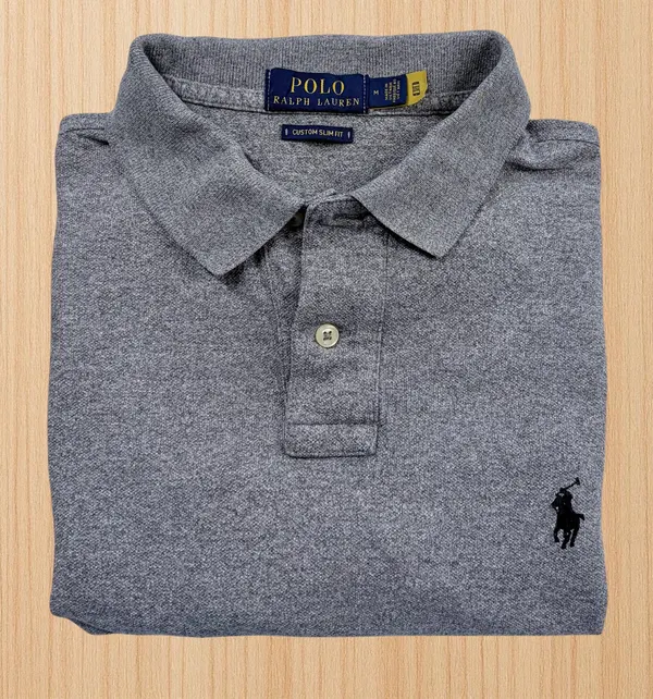 Polo Ralph Lauren Grey Custom Slim Polo M