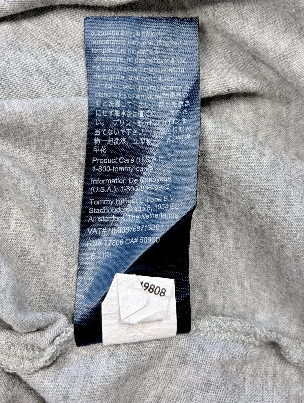 Tommy Hilfiger Men's Grey Flag Logo T-Shirt S – photo 8