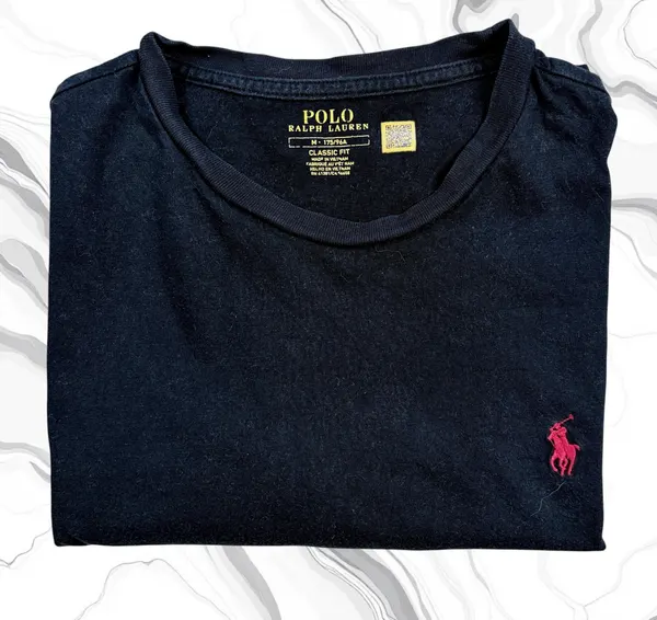 Polo Ralph Lauren Black Red Pony T Shirt M