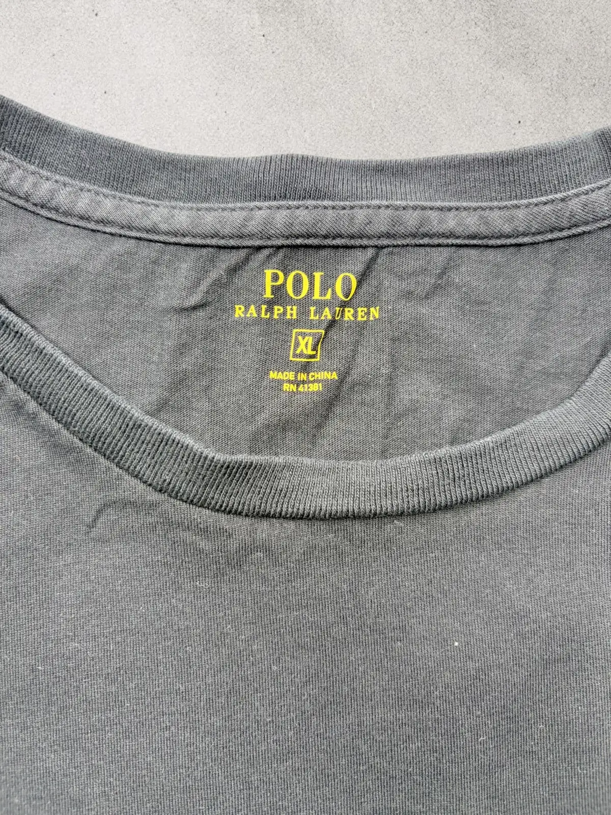 Polo Ralph Lauren Black Pocket Tee XL Lime Green Pony – photo 5