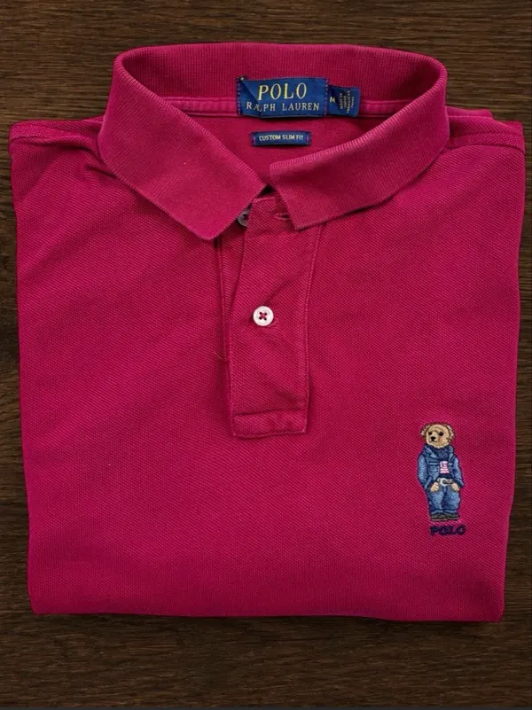 Polo Ralph Lauren Polo Bear Red Custom Slim Fit Polo M
