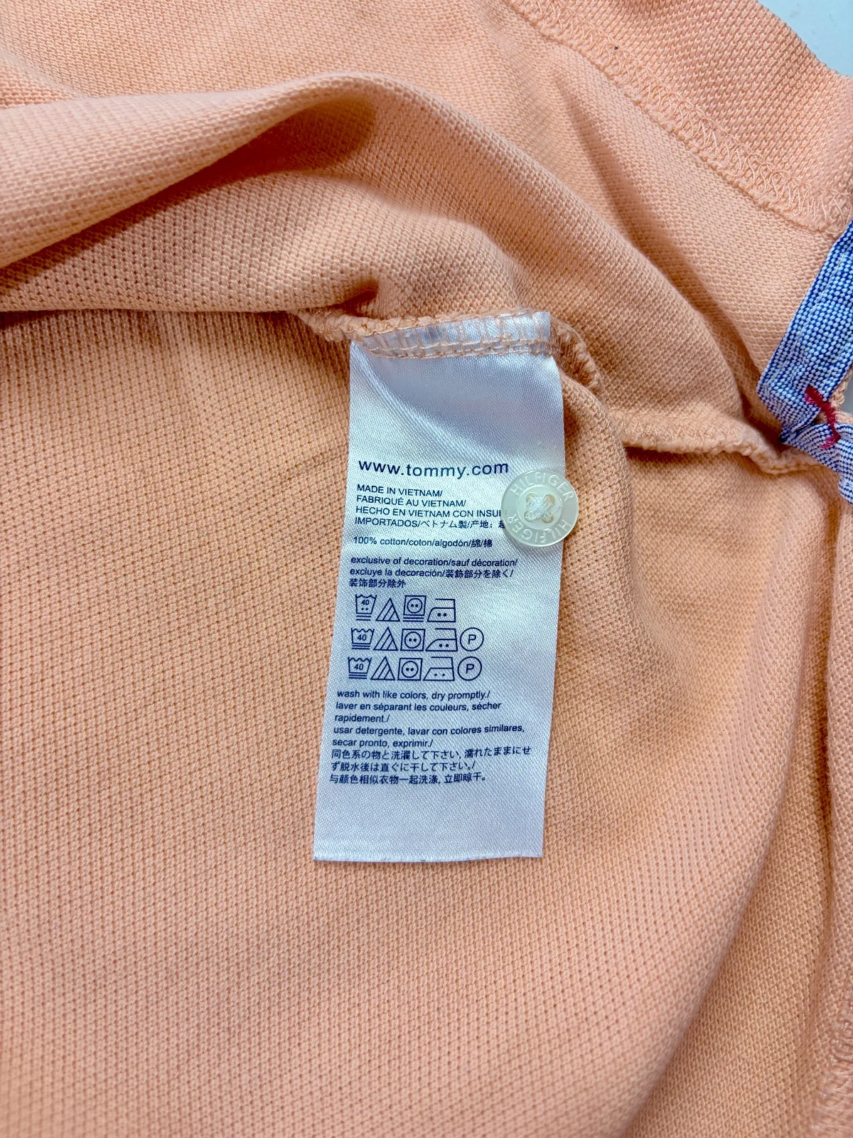Tommy Hilfiger Peach Custom Fit Polo XXL — photo 8