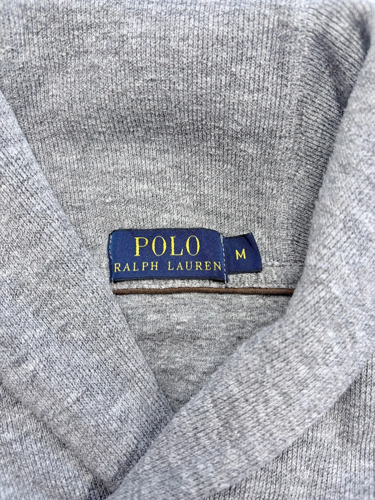 Polo Ralph Lauren Grey Shawl Collar Cotton Sweater M – photo 9