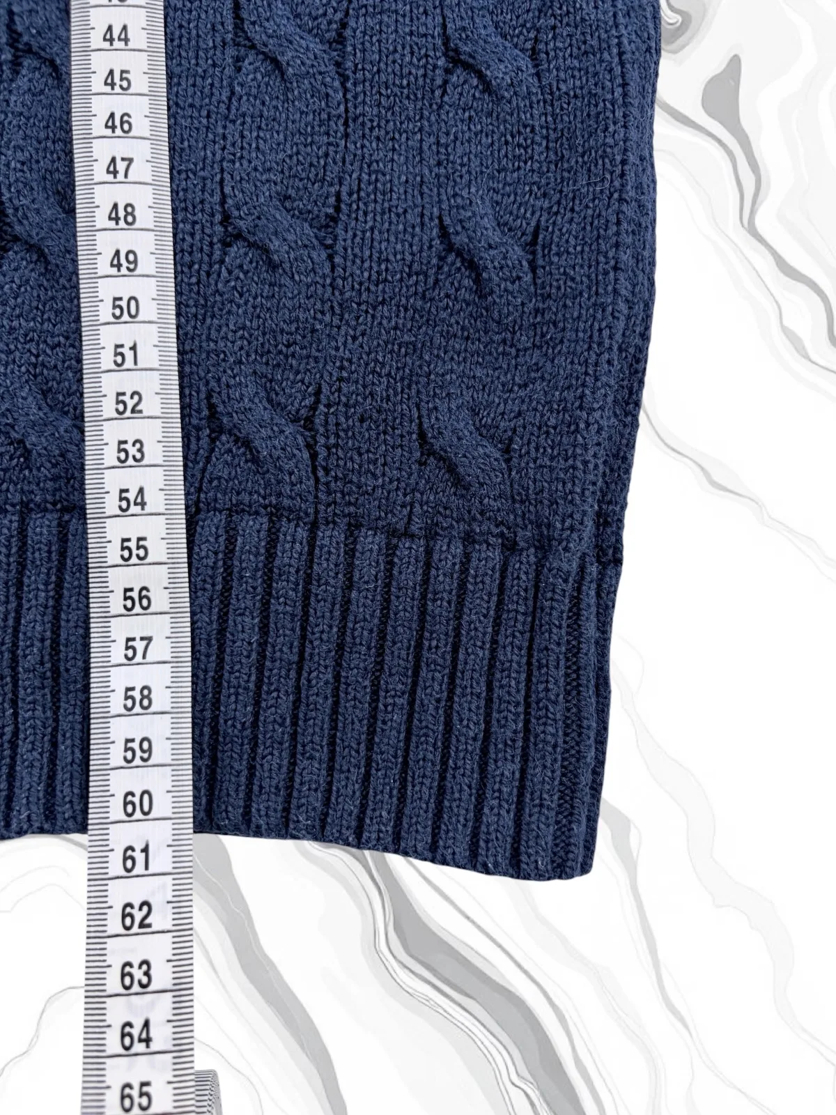 Polo Ralph Lauren Navy Cable Knit Jumper M – photo 8