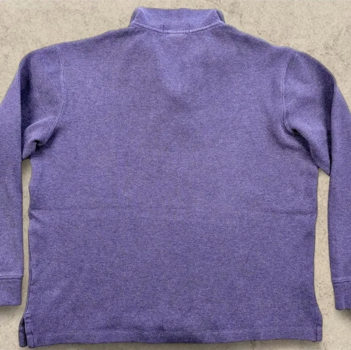 Polo Ralph Lauren Heather Purple Quarter Zip Sweatshirt – Medium — photo 4
