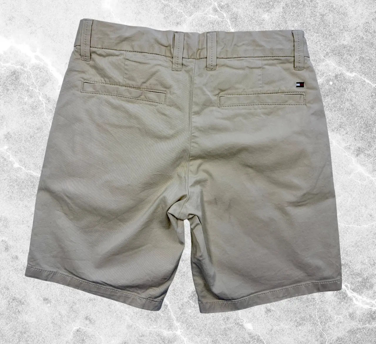 Tommy Hilfiger Boys Beige THFlex Chino Shorts Size 140 Logo Tape – photo 3