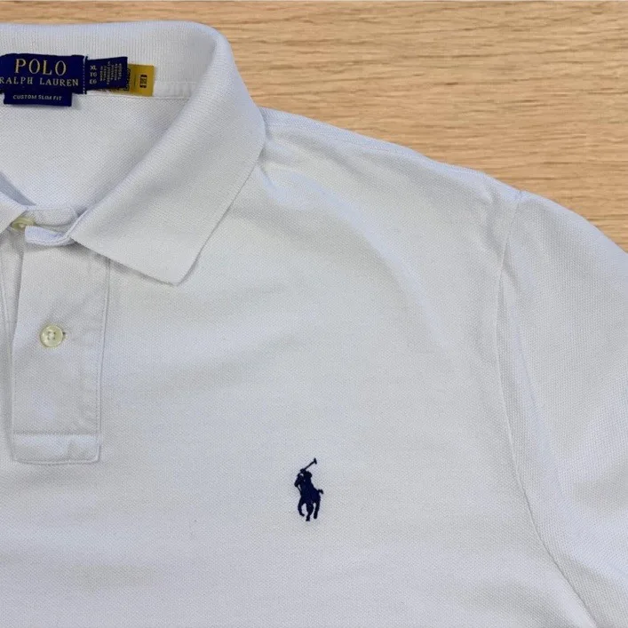 Polo Ralph Lauren White Custom Slim Fit Polo XL — photo 2