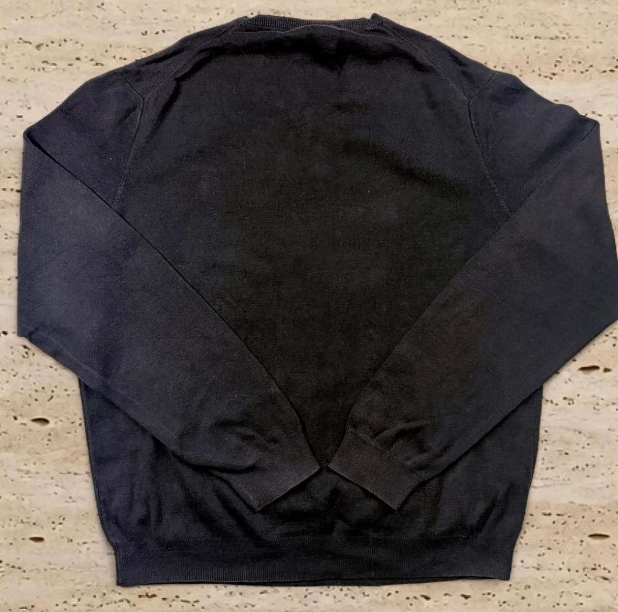 Polo Ralph Lauren Pima Cotton V-Neck Jumper Black Purple Pony L — photo 4