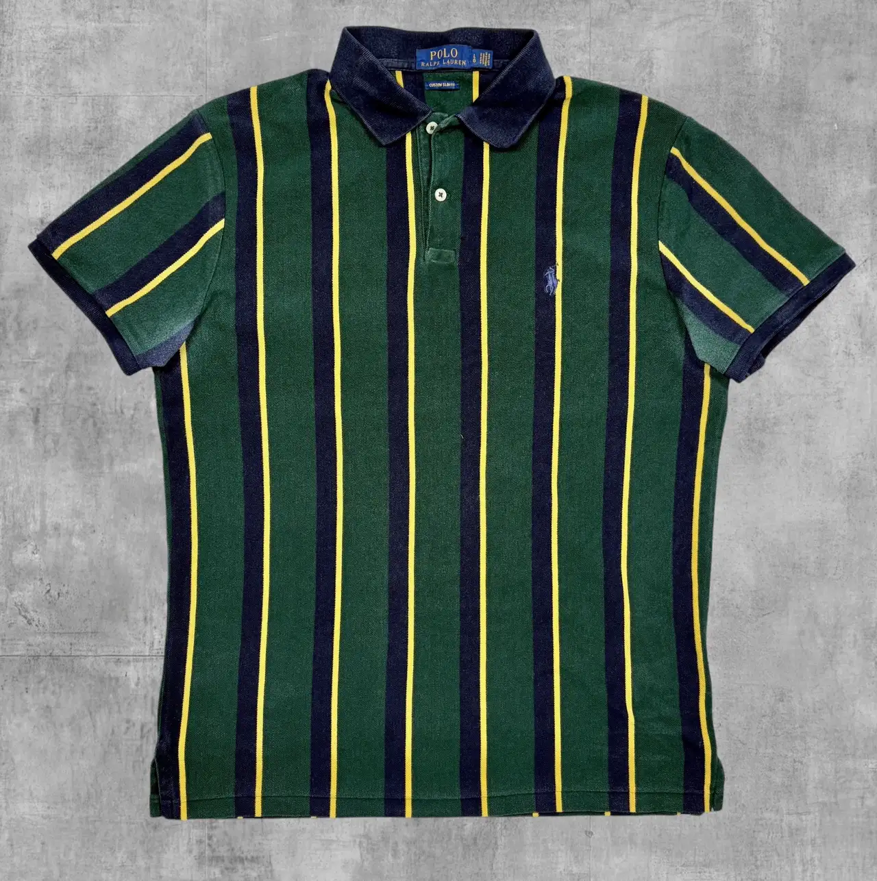 Polo Ralph Lauren Custom Slim Green Stripe Polo L – photo 3
