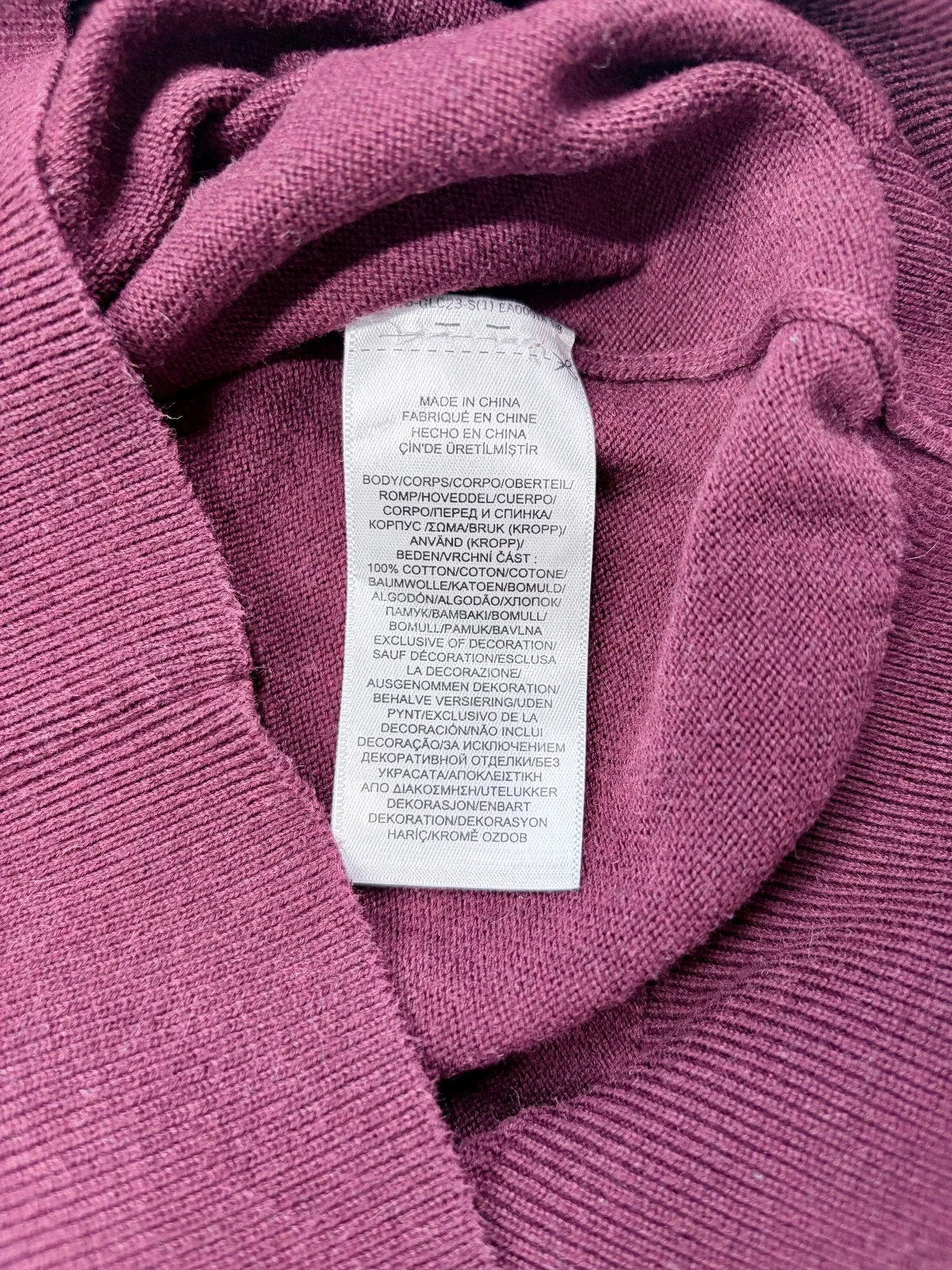 Polo Ralph Lauren Pima Cotton V-Neck Jumper M Burgundy – photo 9