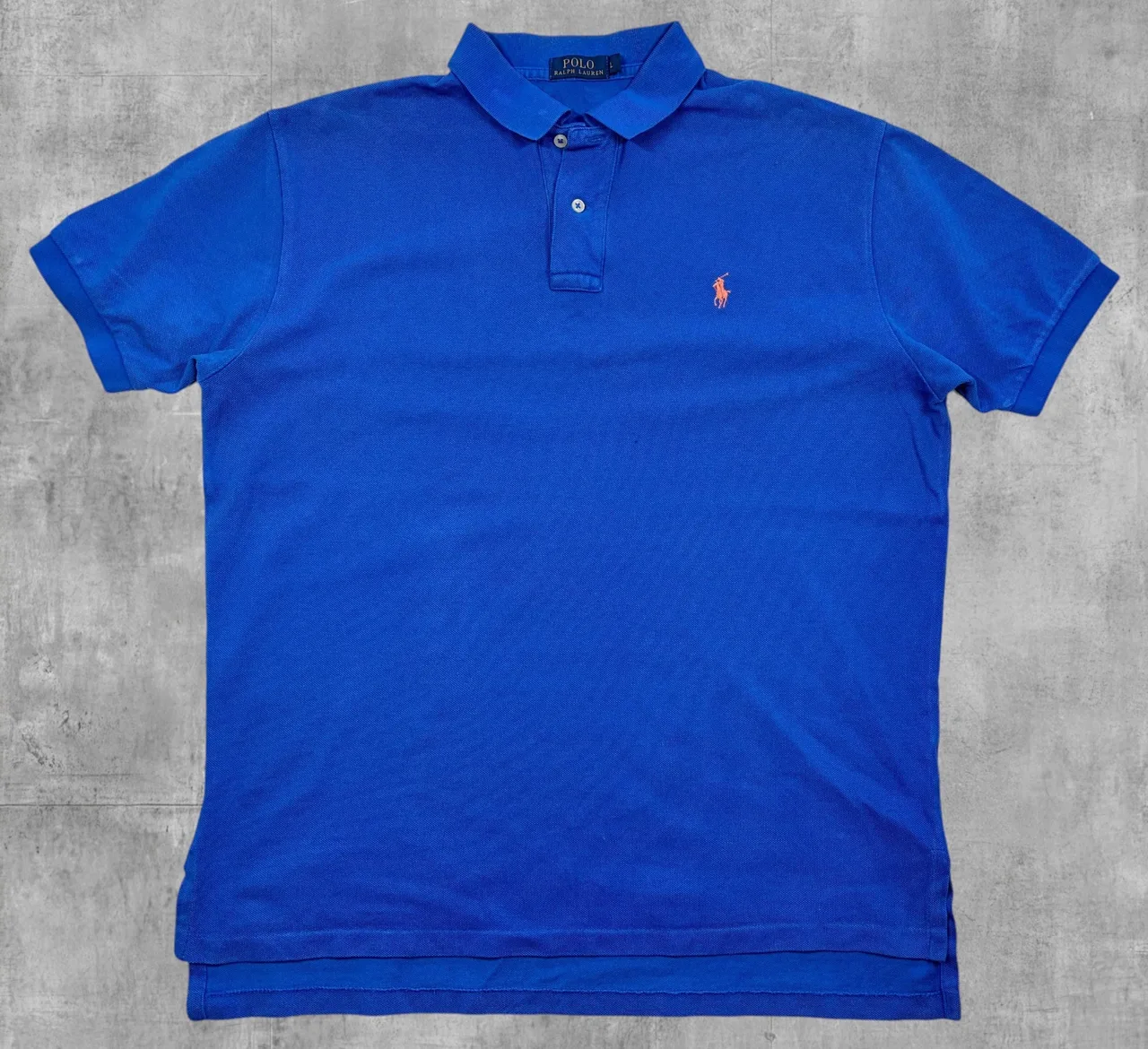 Polo Ralph Lauren Royal Blue Polo Shirt L Orange Pony – photo 4