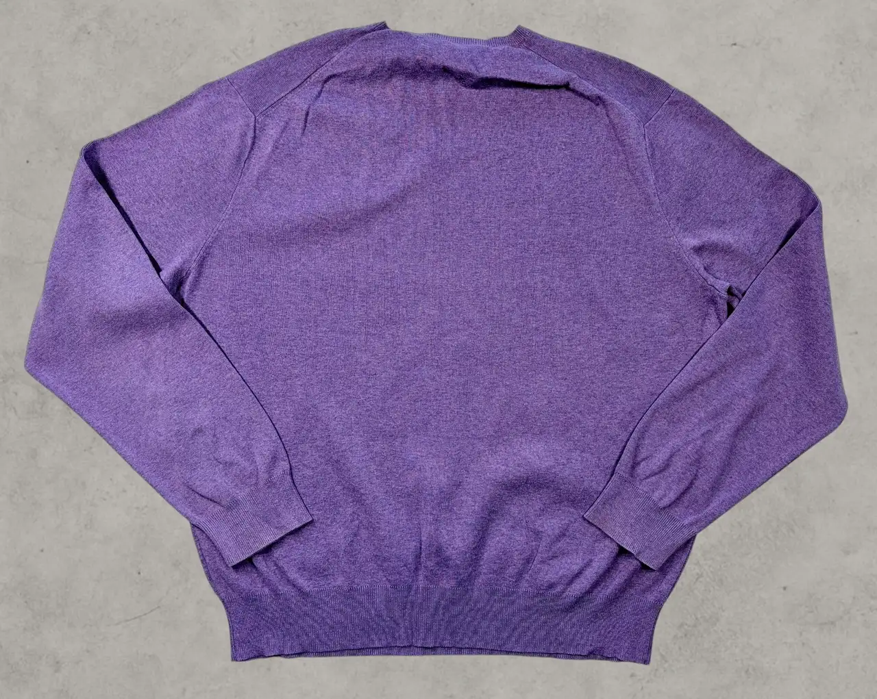 Polo Ralph Lauren Purple Pima Cotton V Neck Jumper L – photo 4