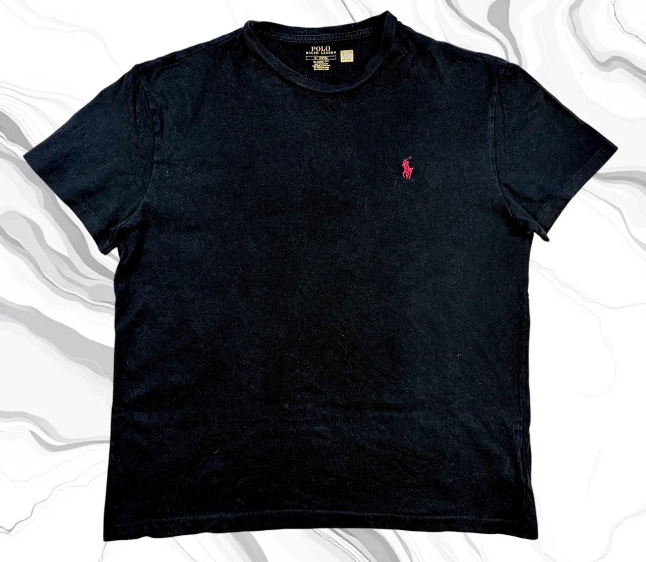 Polo Ralph Lauren Black Red Pony T Shirt M – photo 3