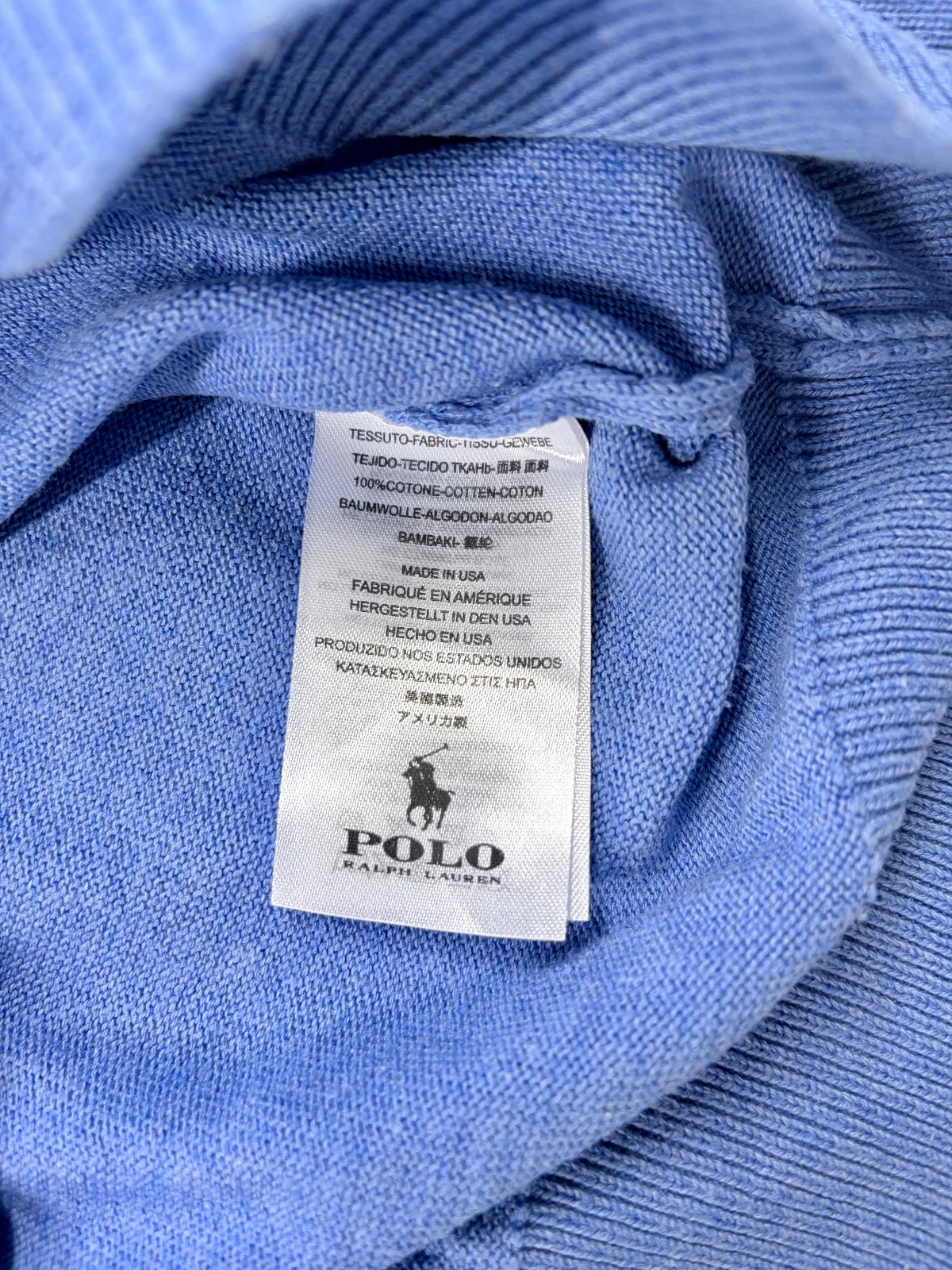 Vintage Polo Ralph Lauren USA Blue Sweater XXL – photo 9