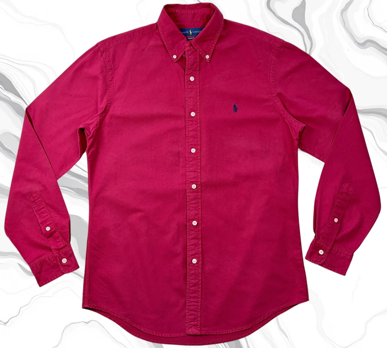Polo Ralph Lauren Red Custom Fit Oxford Button Down Shirt Men's M – photo 3