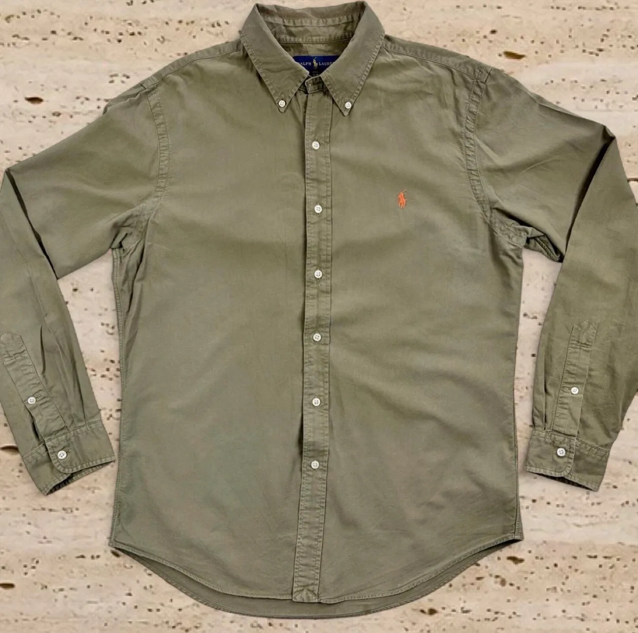 Polo Ralph Lauren Slim Fit Olive Oxford Shirt – Men’s L — photo 3