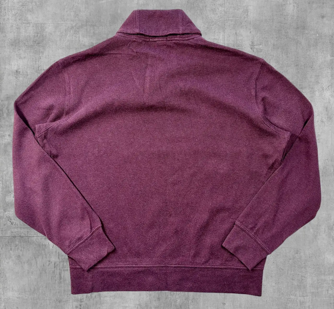 Polo Ralph Lauren Estate Rib Shawl Collar Jumper Burgundy Cotton L – photo 5