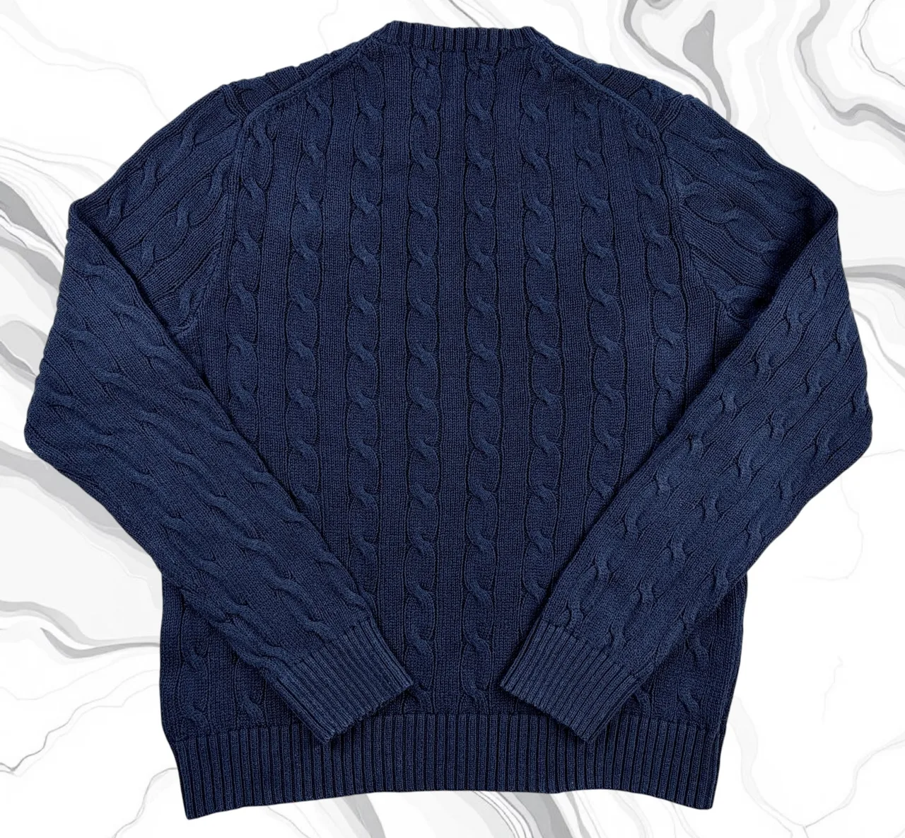 Polo Ralph Lauren Navy Cable Knit Jumper M – photo 5