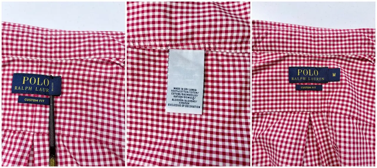 Polo Ralph Lauren Red White Gingham Custom Fit Shirt Mens M – photo 8