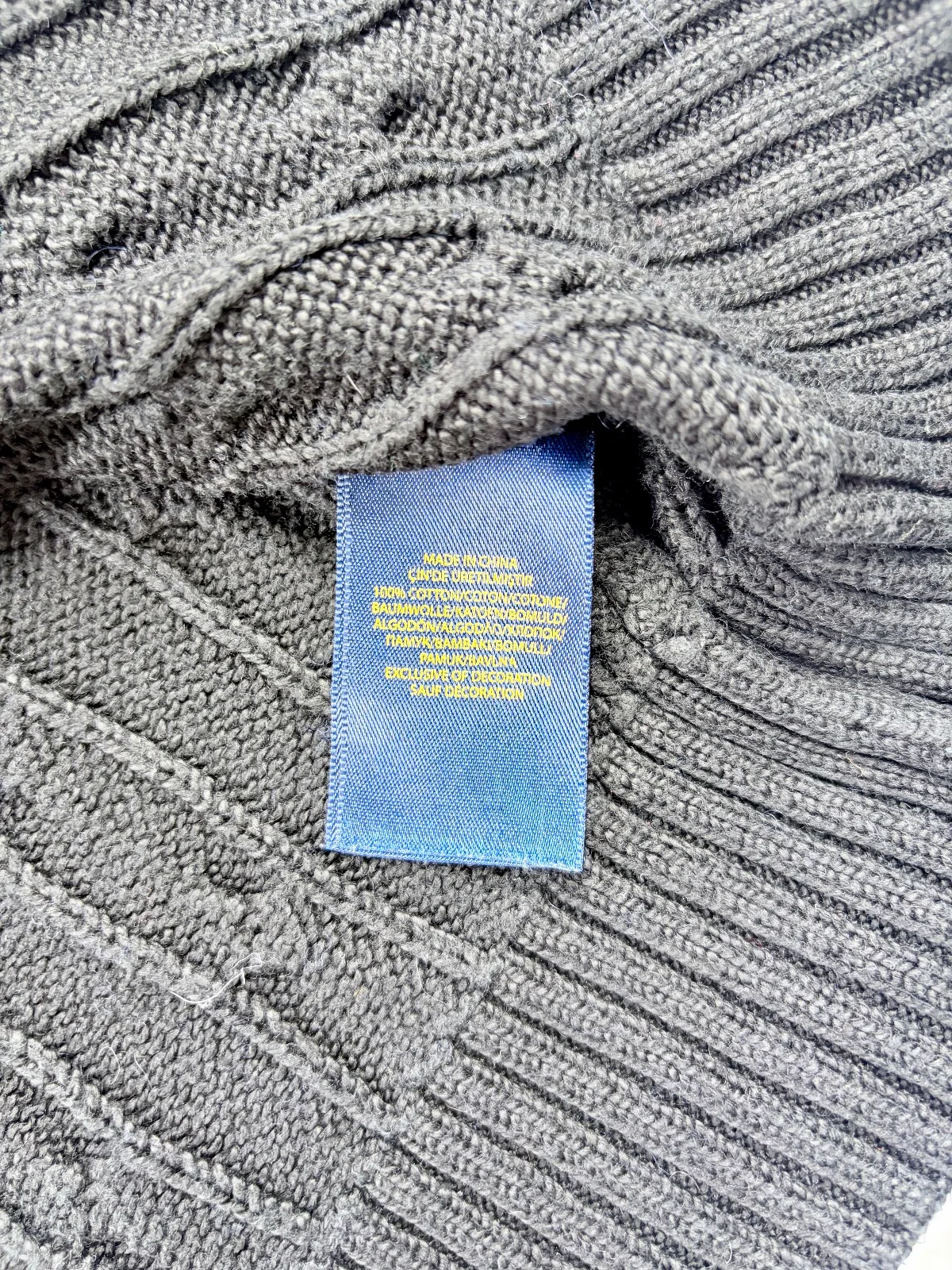 Polo Ralph Lauren Black Cable Knit Jumper XL – photo 10