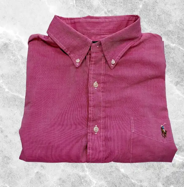 Polo Ralph Lauren Slim Fit Pink Chambray Oxford Shirt XL