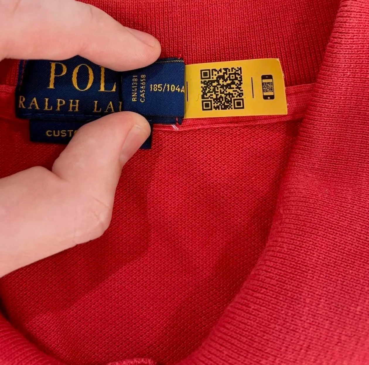 Vintage-Inspired Polo Ralph Lauren Custom Slim Fit Polo | Coral Red | XL — photo 6