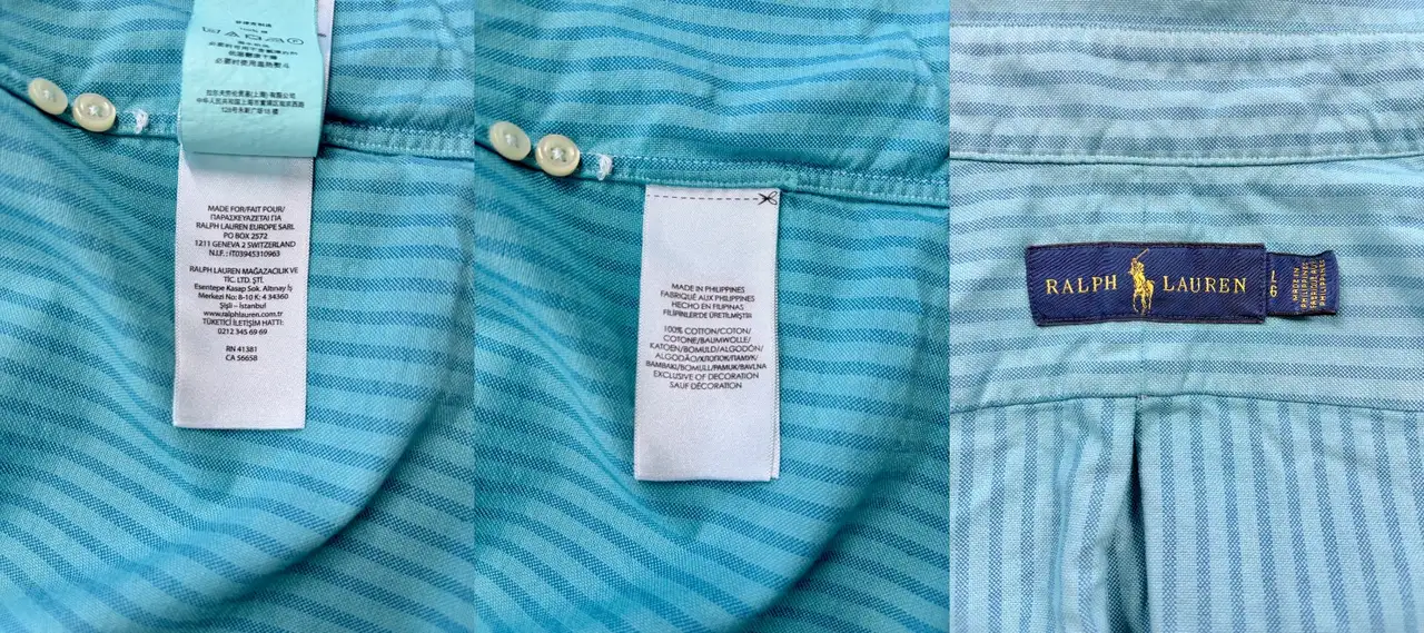 Ralph Lauren Turquoise Stripe Cotton Shirt – L – photo 9