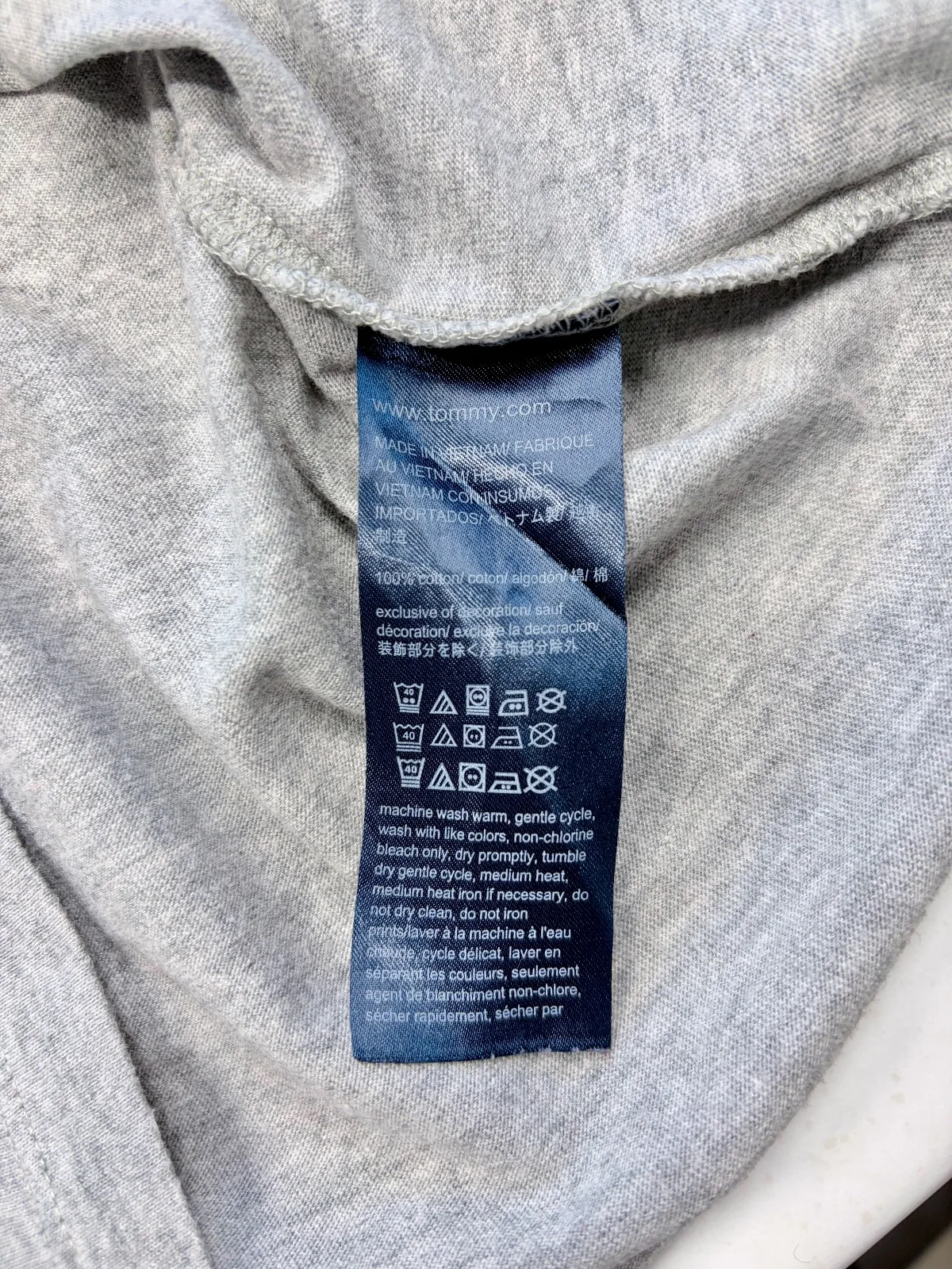 Tommy Hilfiger Men's Grey Flag Logo T-Shirt S – photo 9