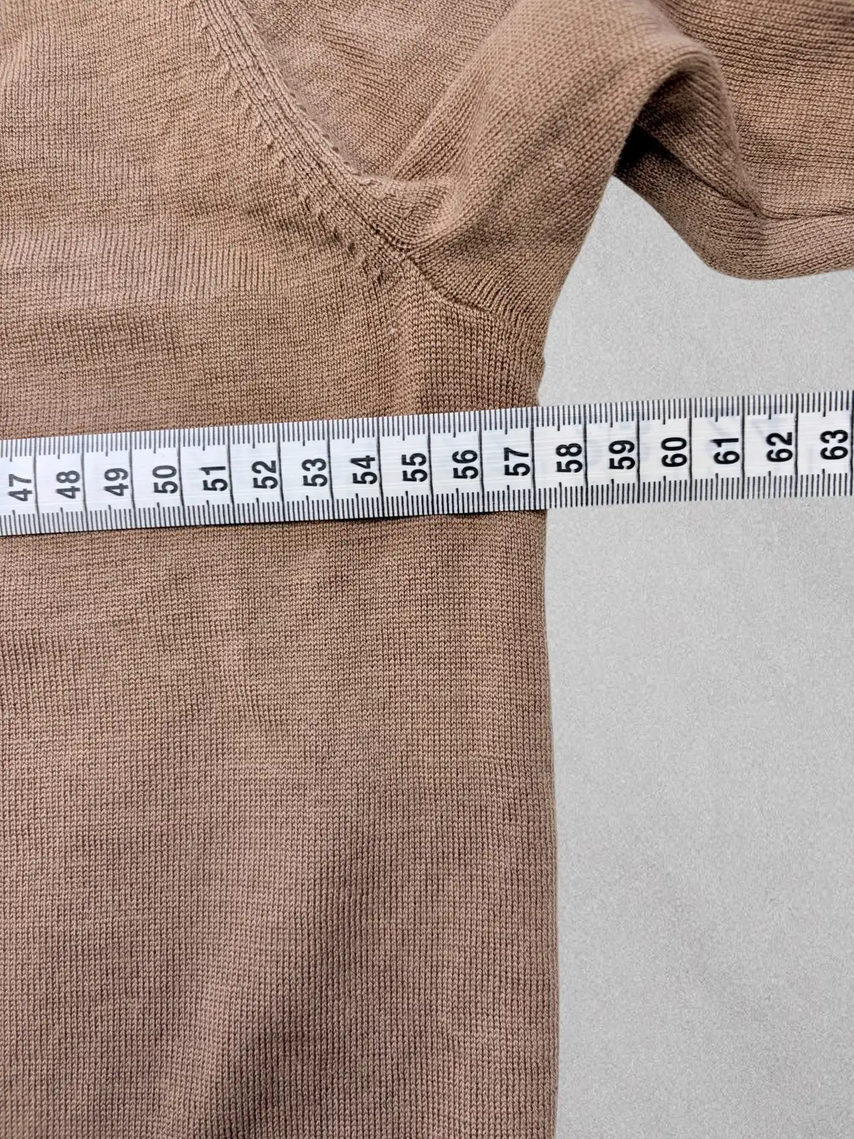 UNIQLO Men's 100% Wool Crewneck Jumper XL – Camel Brown Fine Knit – photo 7