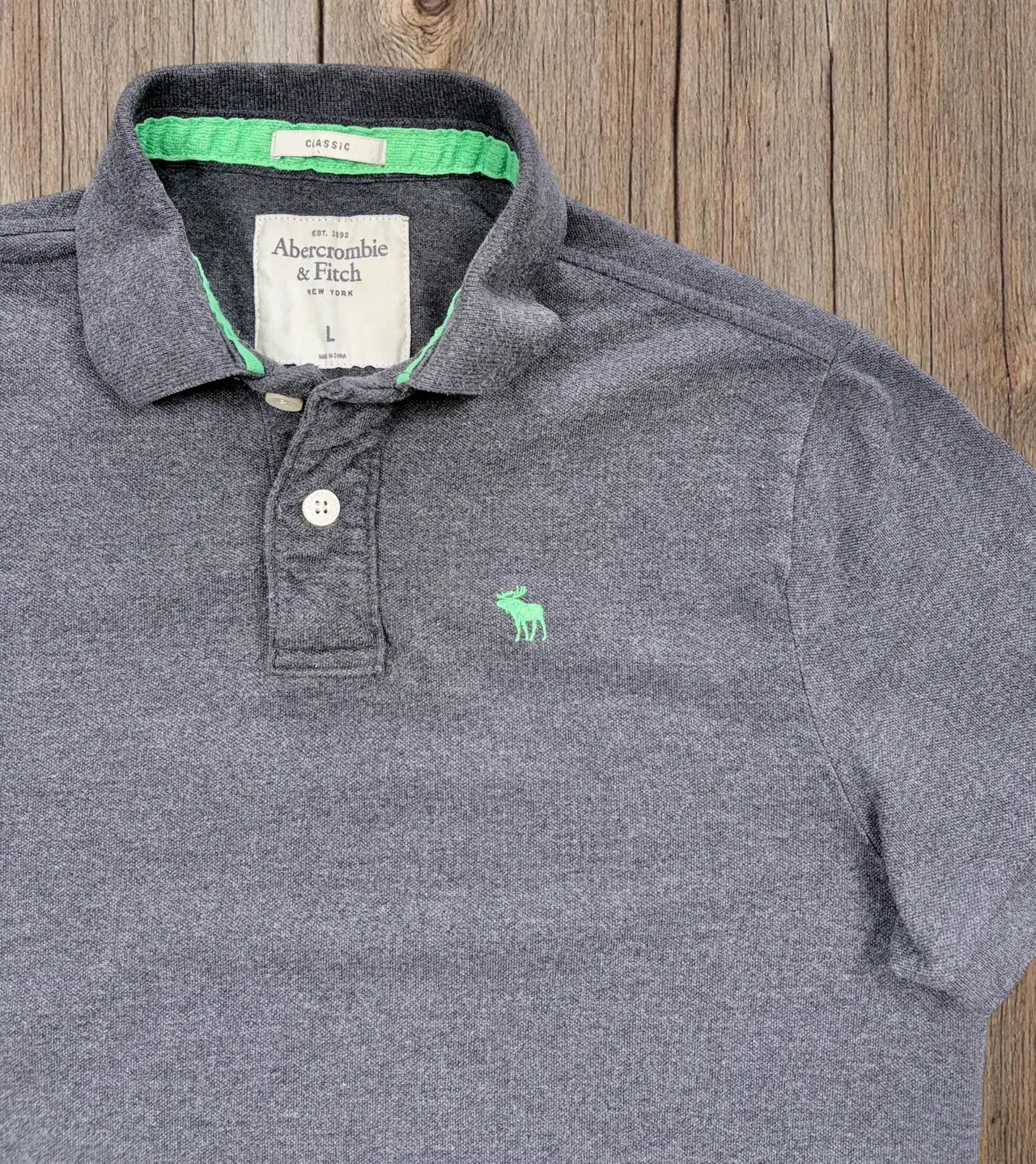 Abercrombie & Fitch Classic Grey Moose Polo L – photo 3