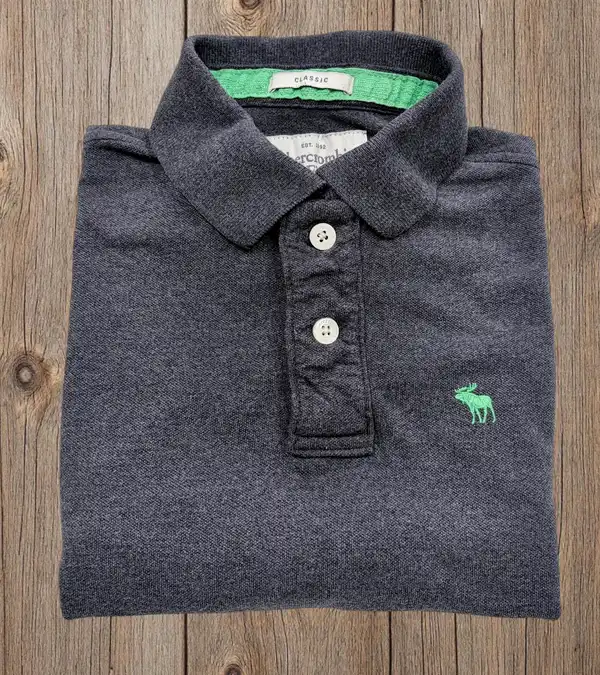 Abercrombie & Fitch Classic Grey Moose Polo L