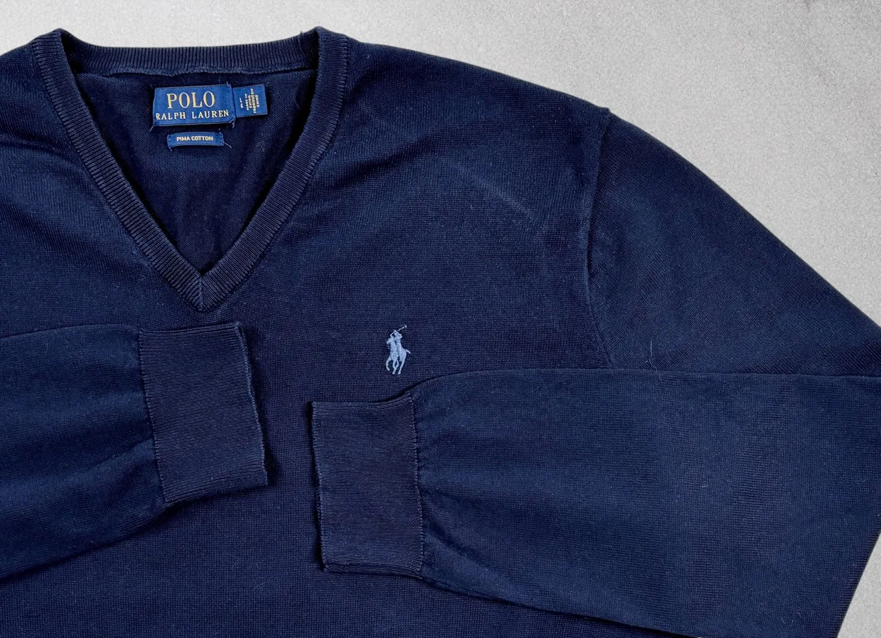 Polo Ralph Lauren Pima Cotton V Neck Jumper L – photo 2