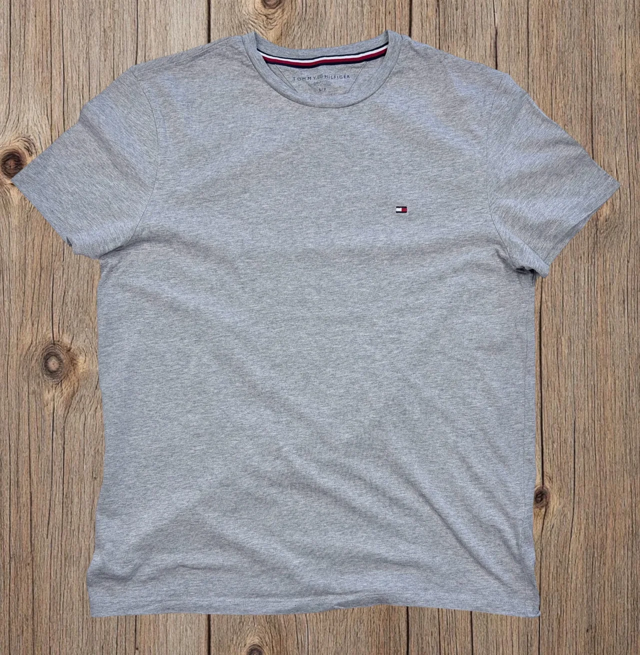 Tommy Hilfiger Men's Grey Flag Logo T-Shirt S – photo 4