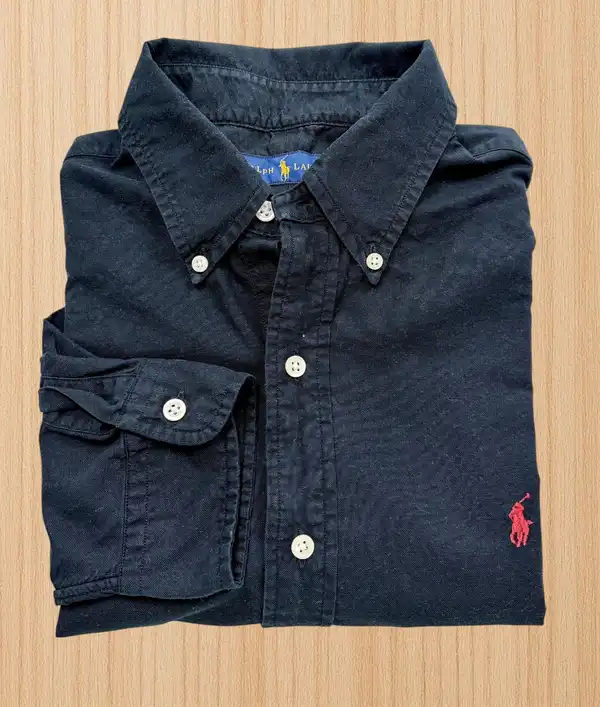 Ralph Lauren Black Red Pony Button-Down Shirt M