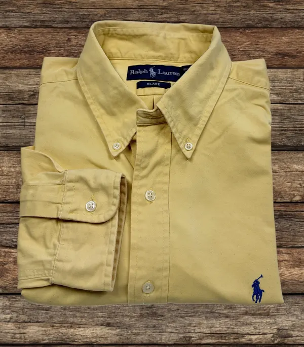 Vintage Ralph Lauren Blake Yellow Oxford Shirt L