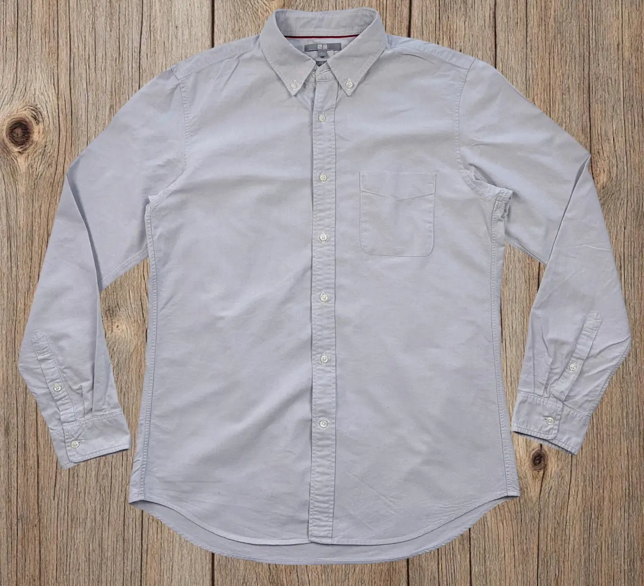 UNIQLO Men's Slim Fit Oxford Shirt L – Grey – photo 3