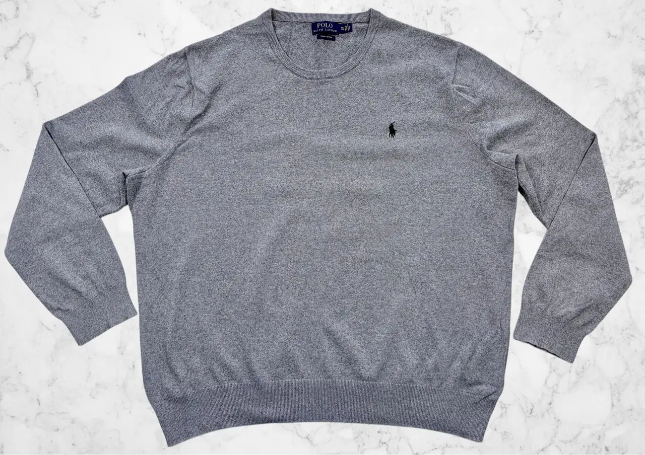 Polo Ralph Lauren Pima Cotton Crewneck XXL Grey – photo 3
