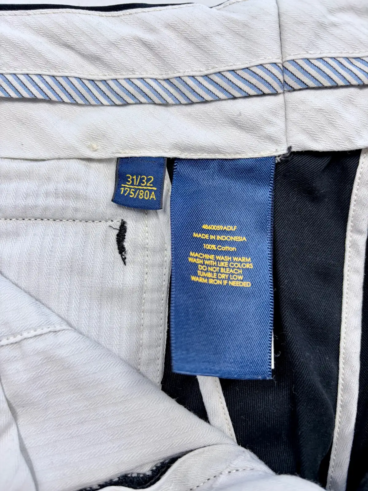 Polo Ralph Lauren Slim Fit Navy Cotton Chino Trousers W31 L32 – photo 7