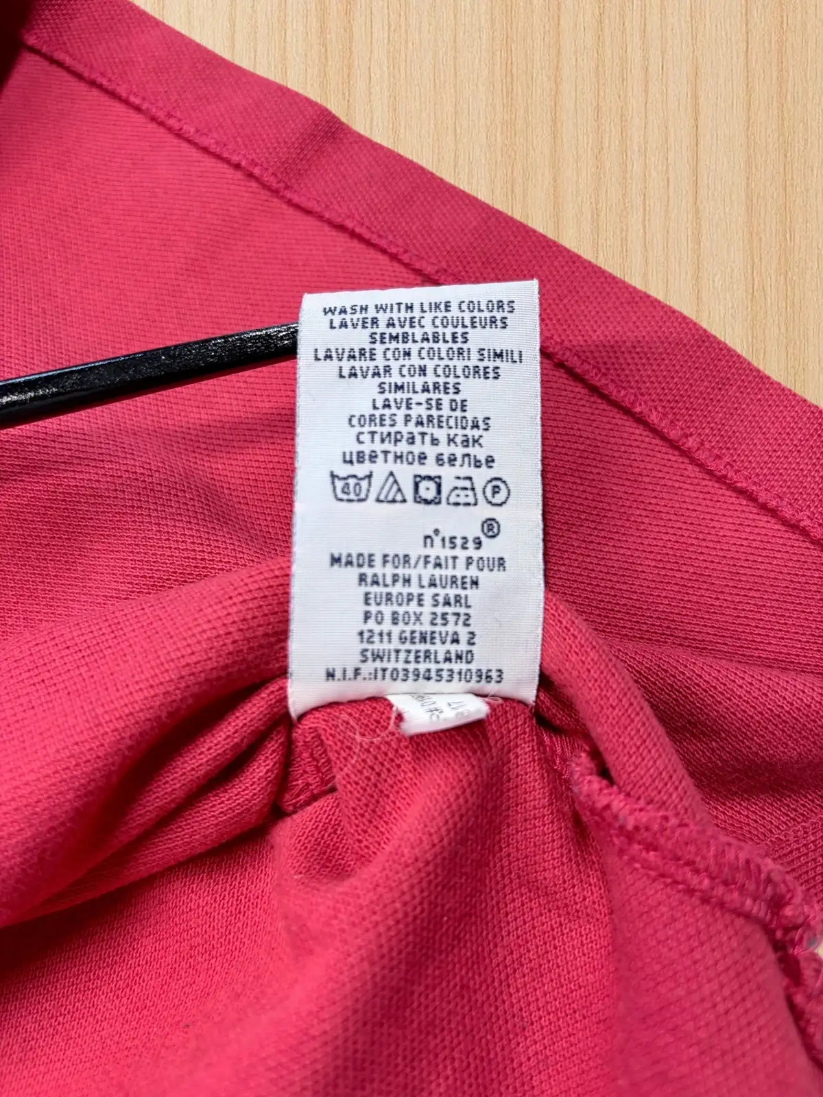 Polo Ralph Lauren Red Piqué Polo L Navy Pony – photo 8